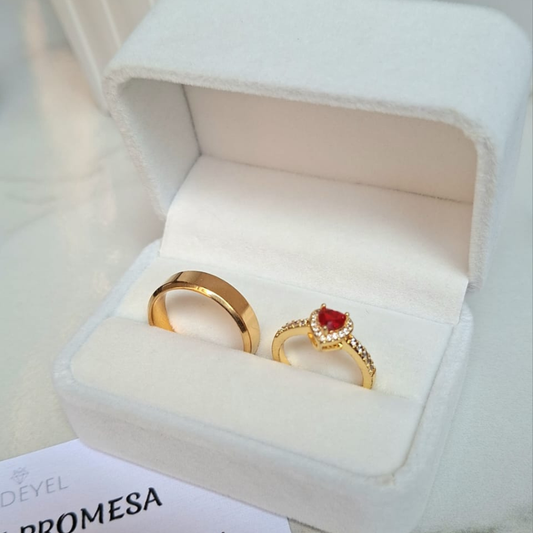 Box Anillos de Promesa para Parejas