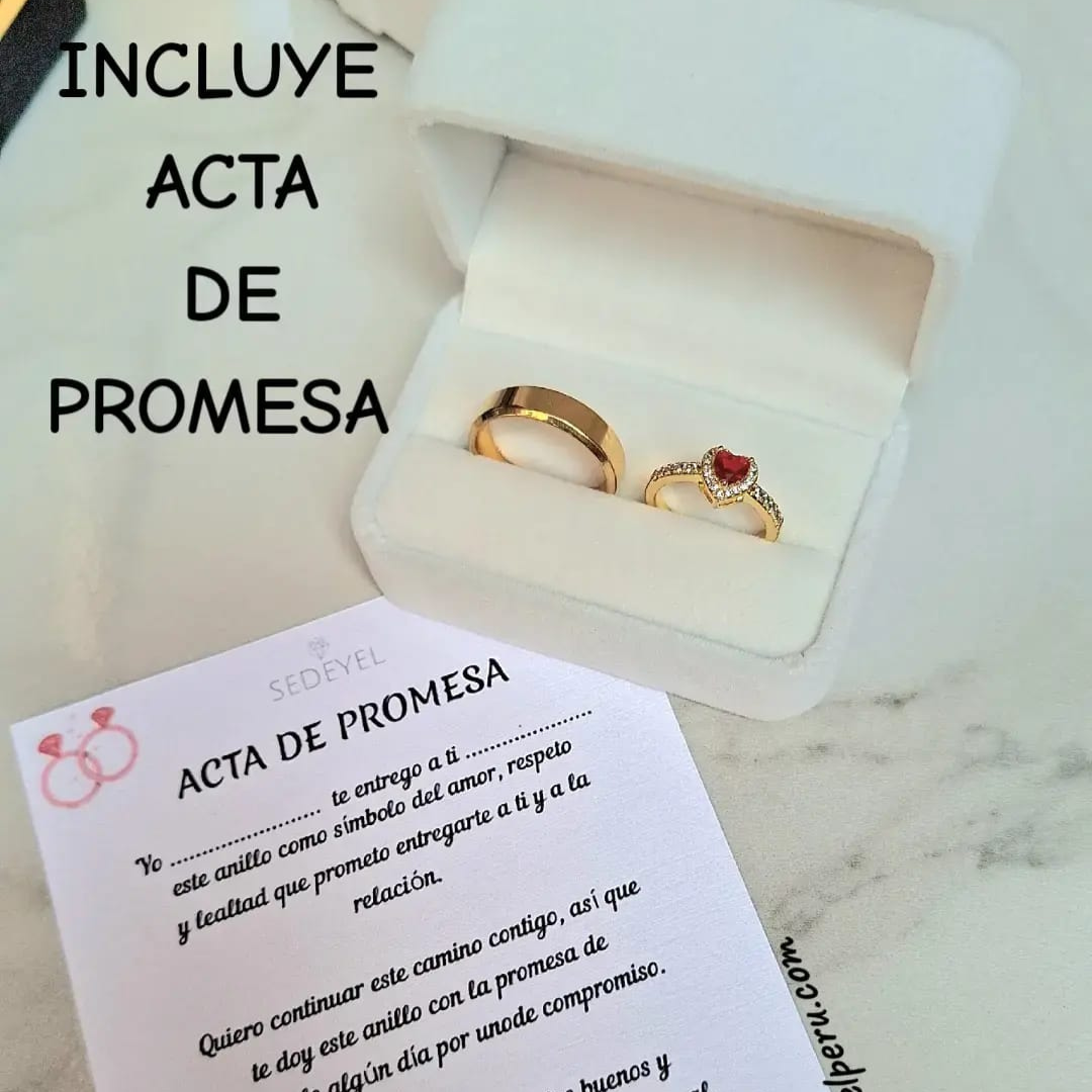 Box Anillos de Promesa para Parejas