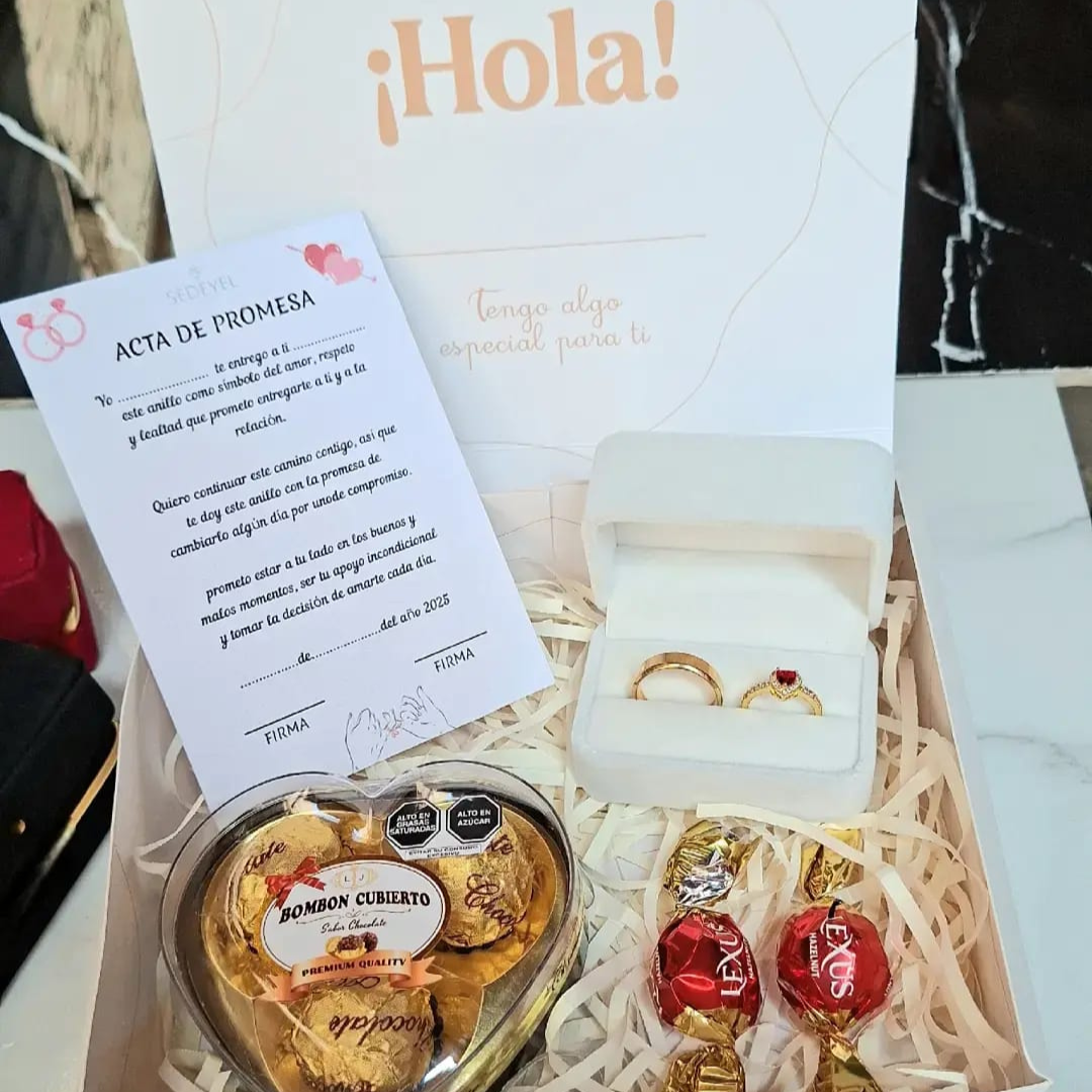 Box Anillos de Promesa para Parejas