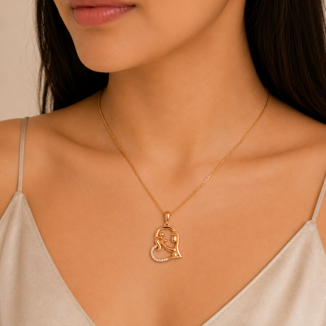 Collar Corazón Materno