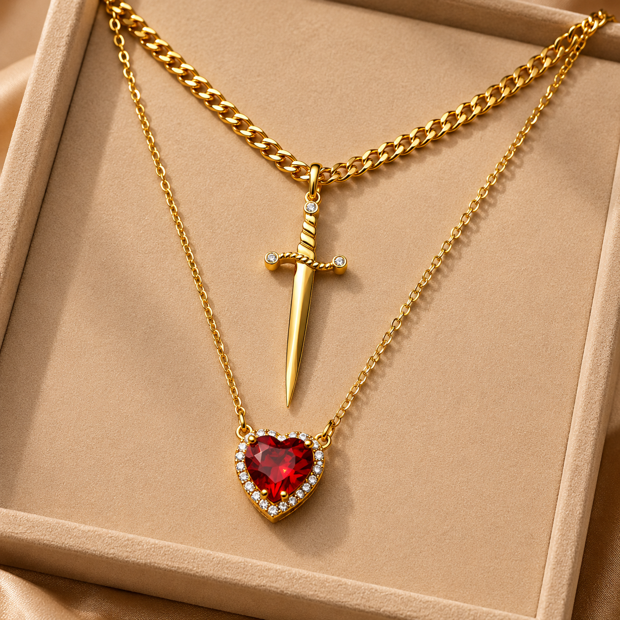 Box Collar Corazón + Espada