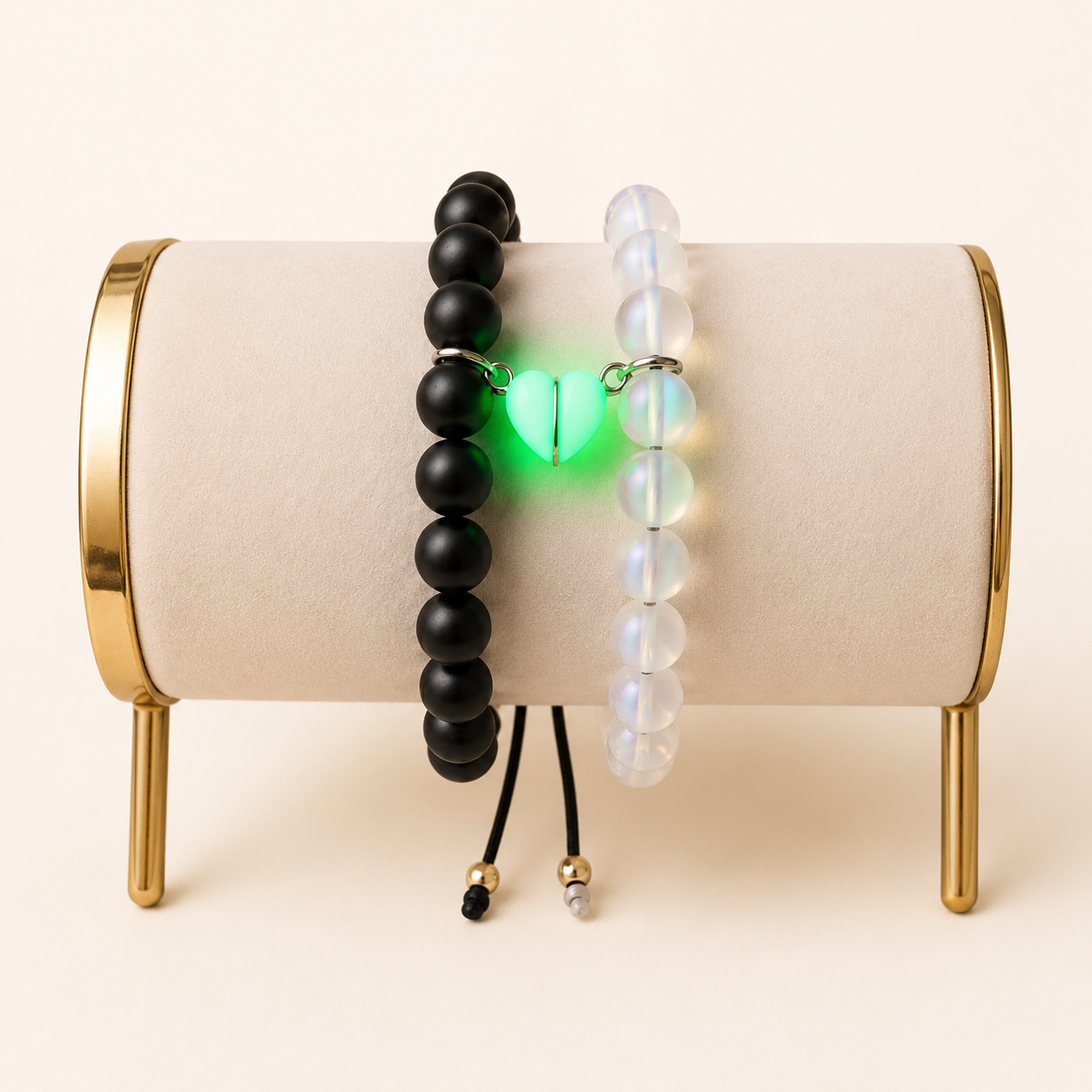 Pulseras Promesa de Amor | Corazón Magnético que Brilla en la Oscuridad