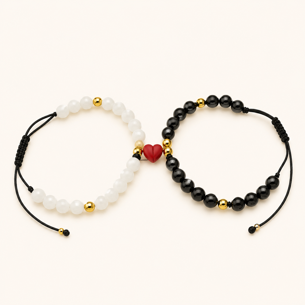 Pulsera Onix Negro y  blanco