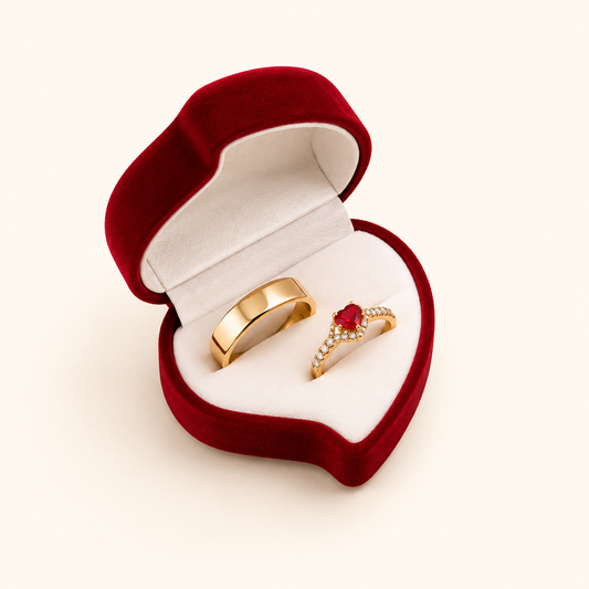 Box Anillos de Promesa para Parejas