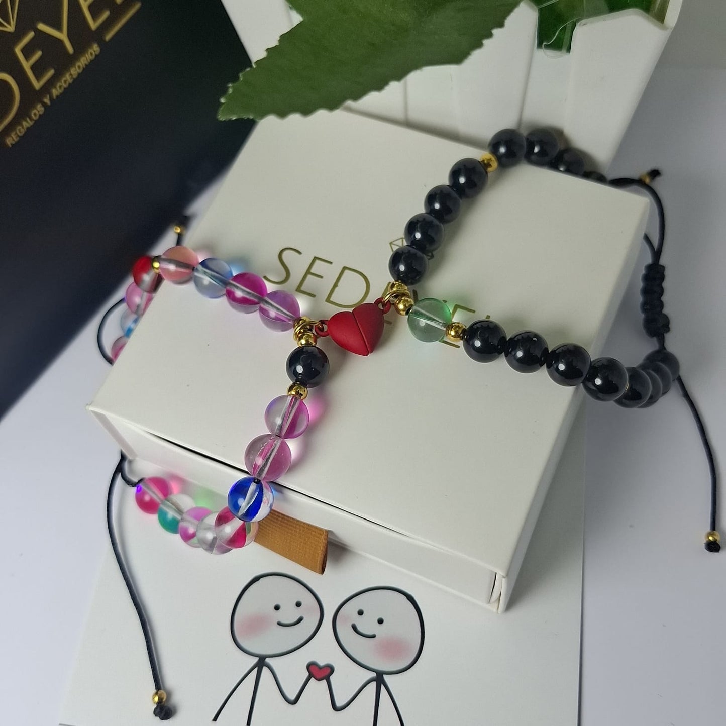 Pulsera de Onix Negro y Piedra Sirena