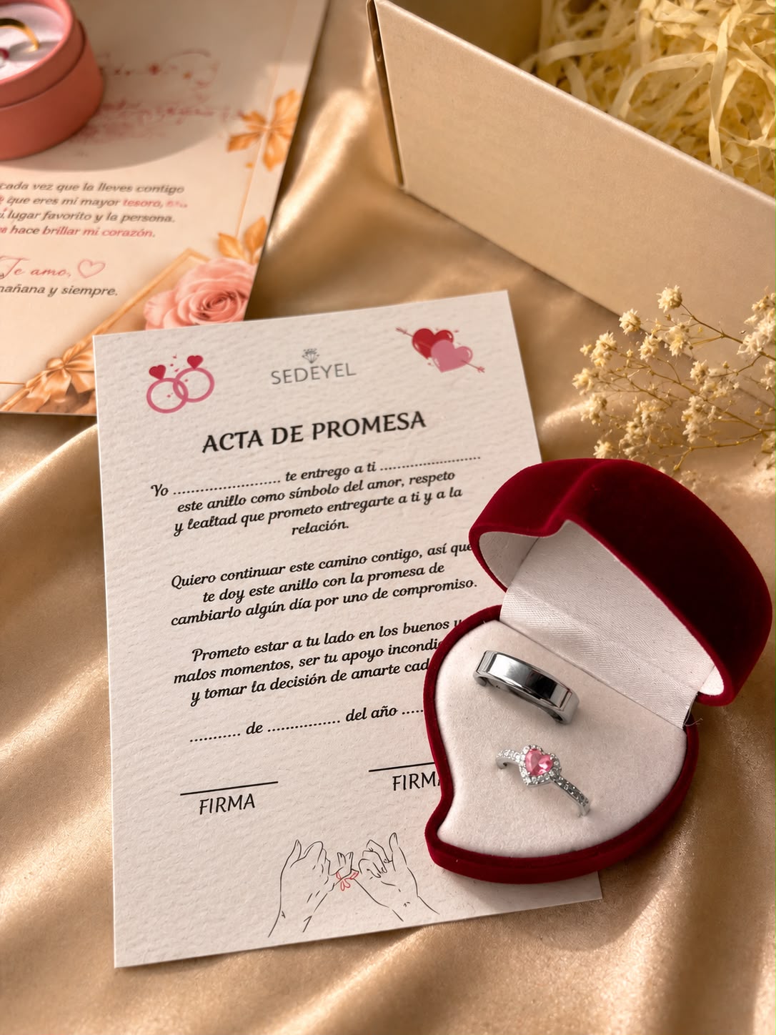 Box Anillos de Promesa para Parejas