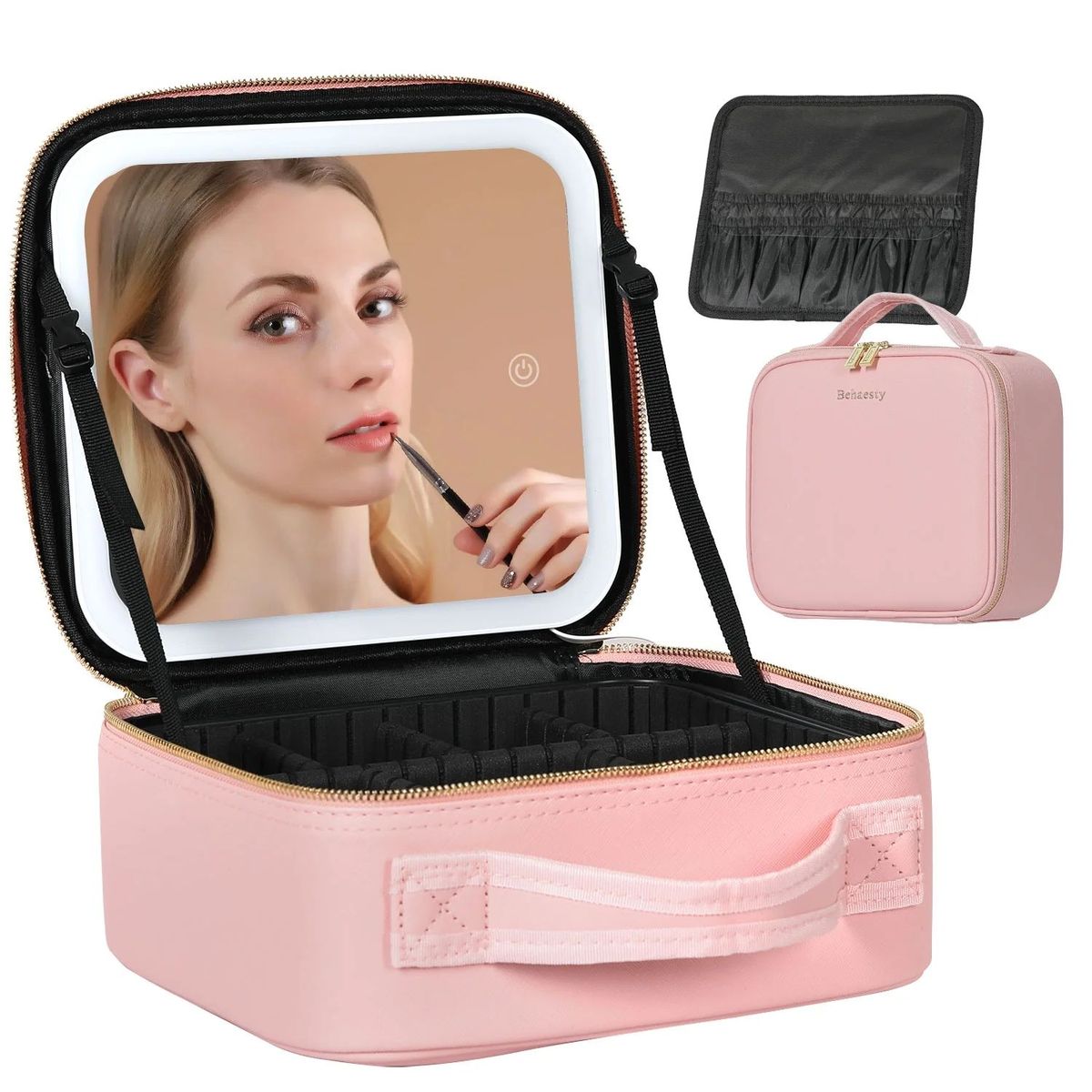 Maletín de Maquillaje con Espejo LED